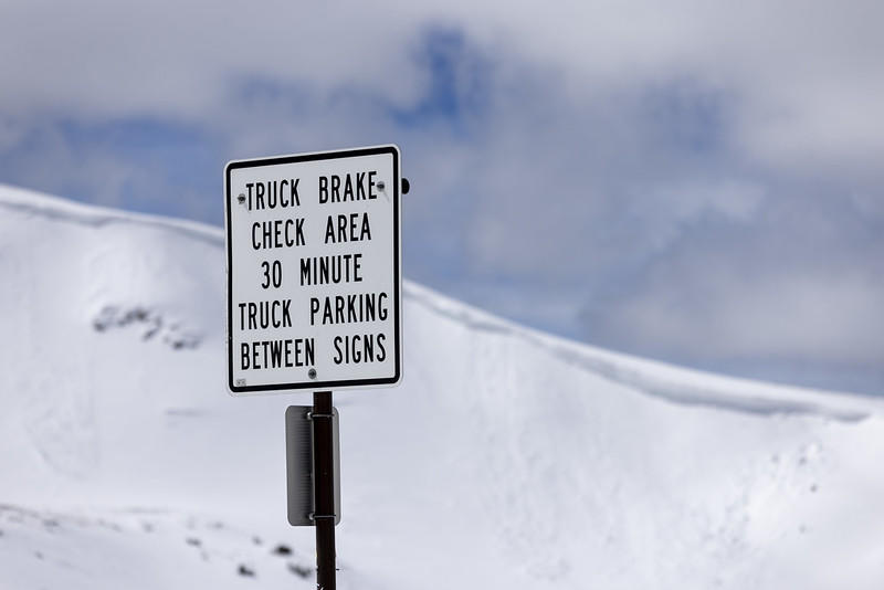 Truck Brake Check Area Sign