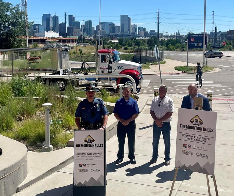 Captain John Hahn speaking at The Mountain Rules press release event on August 3rd, 2023.